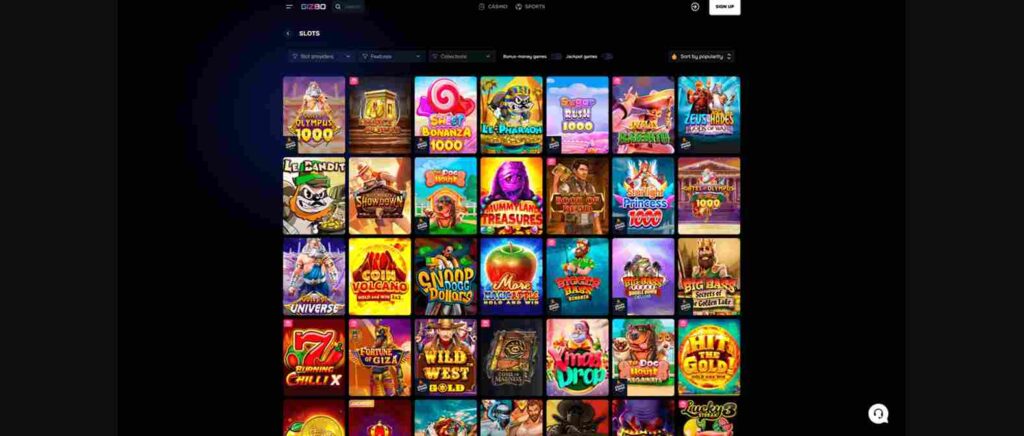 gizbo casino games