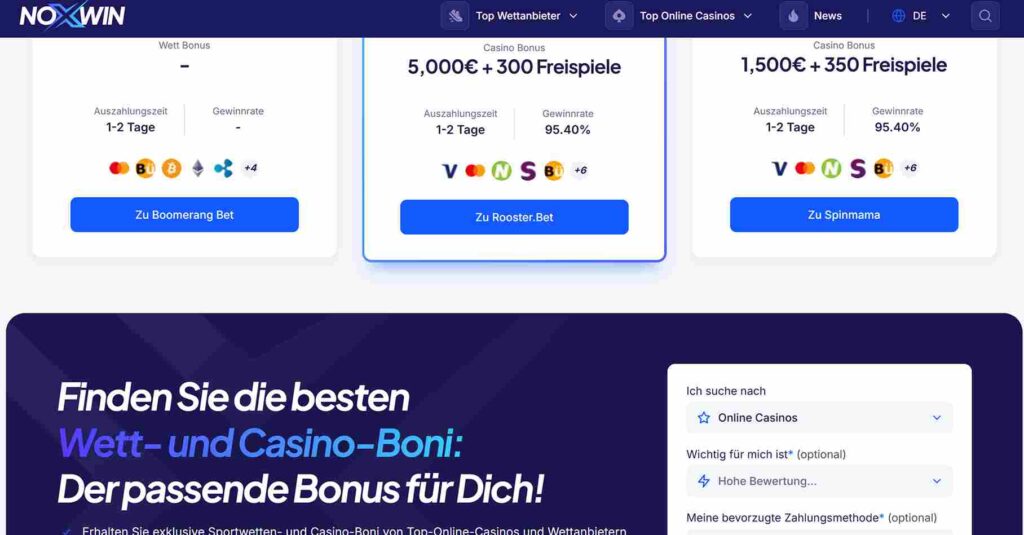 noxwin bonus