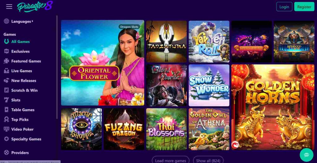 paradise8 games