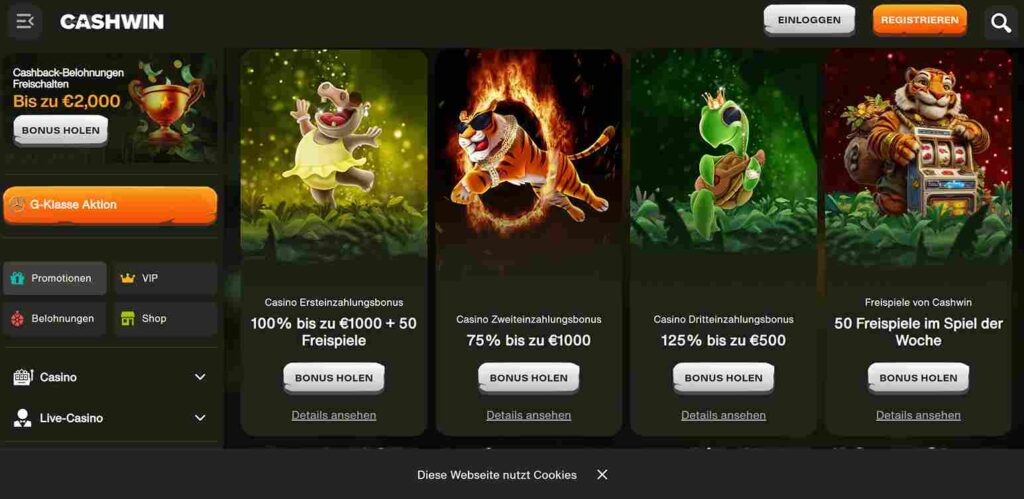 cashwin casino bonus