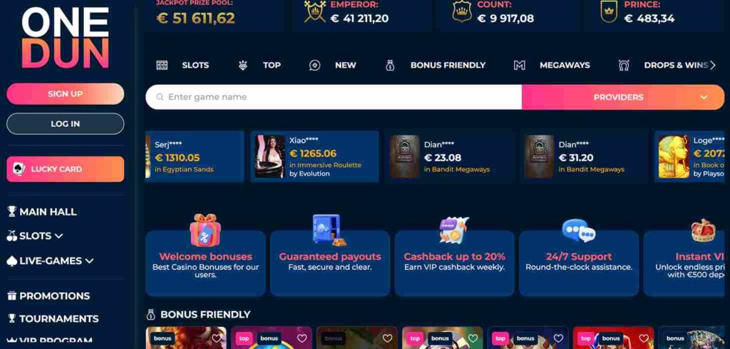 onedun casino bonus