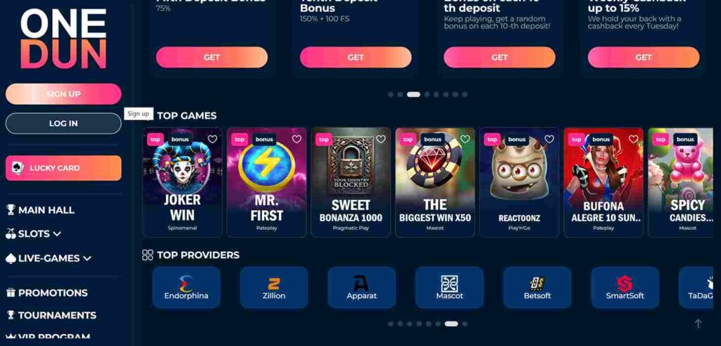 onedun casino games