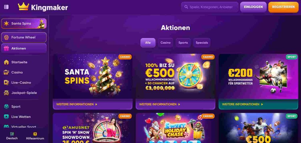 kingmaker casino bonus