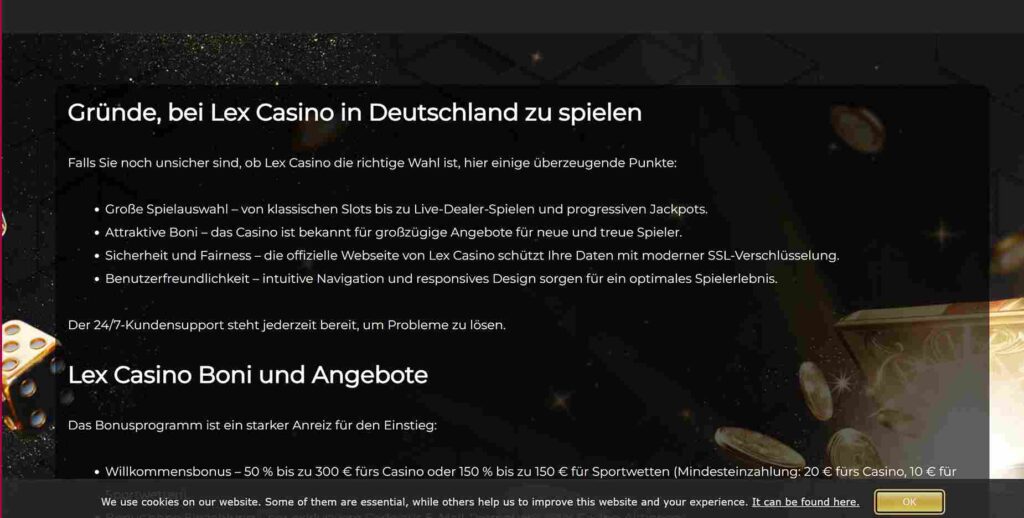 lex casino bonus