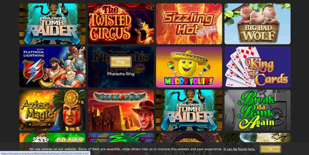 lex casino games